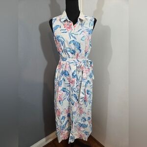Tommy Bahama Linen Breeze Beach Blooms Shirt Dress NWT Women's M